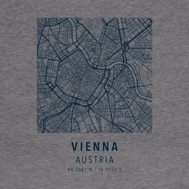 vienna simple map by boy cartograph